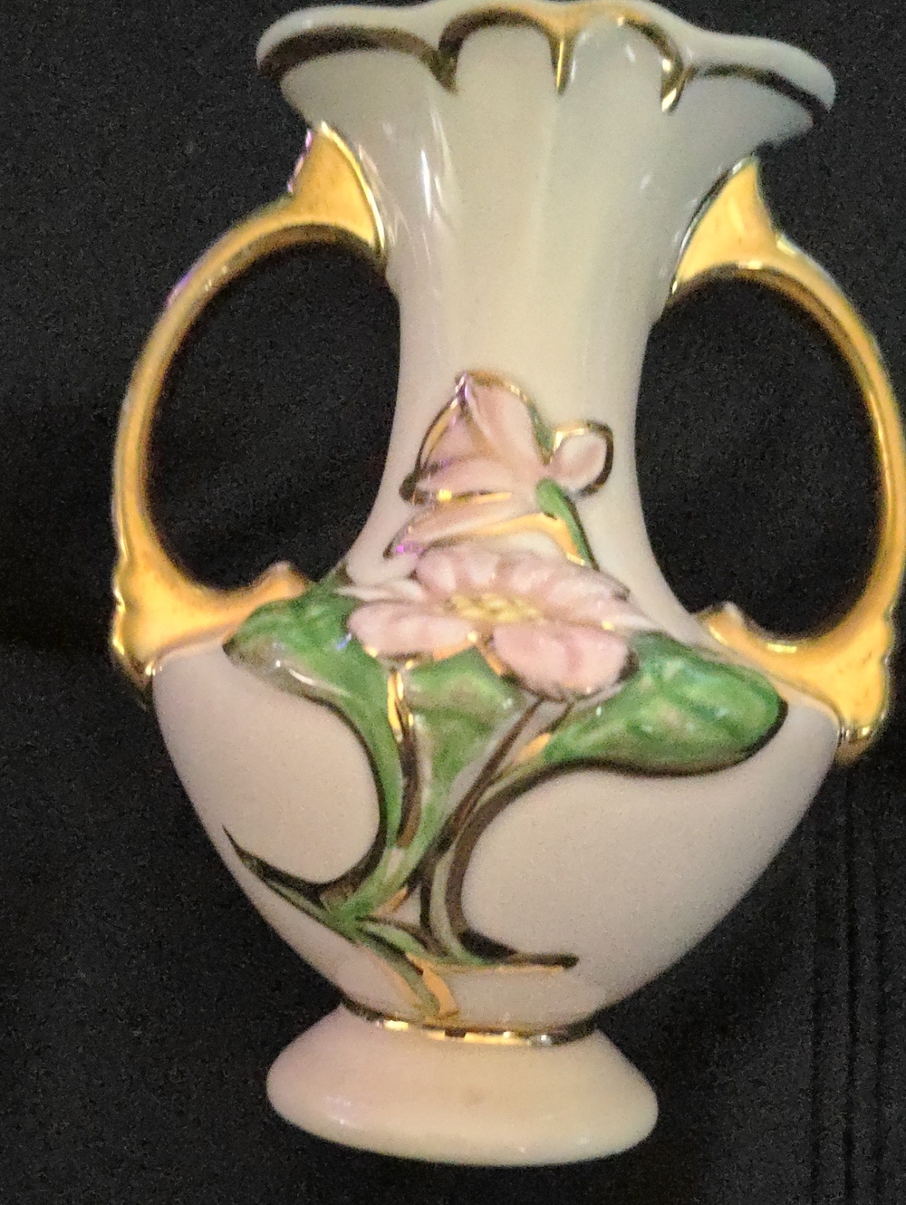 Vintage Hull Art Pottery Double Handle Floral Vase